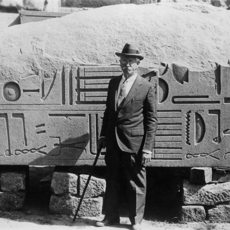 Breasted in Karnak, University of Chicago Photographic Archive, [apf1-02230] Special Collections Research Center, University of Chicago Library.